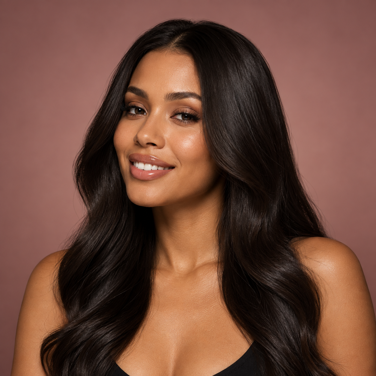 Silk Press hair look