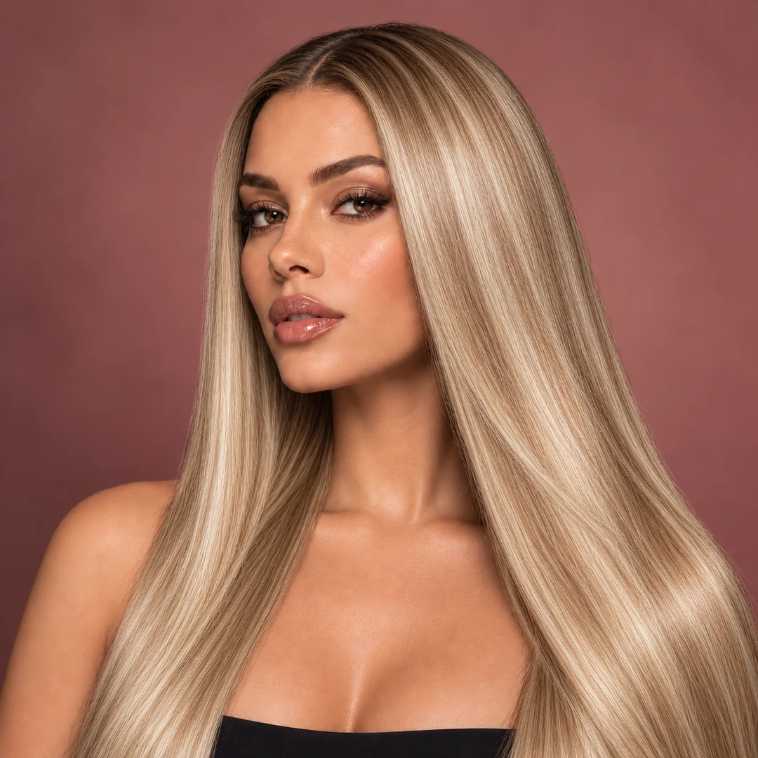Sleek Blonde hair look