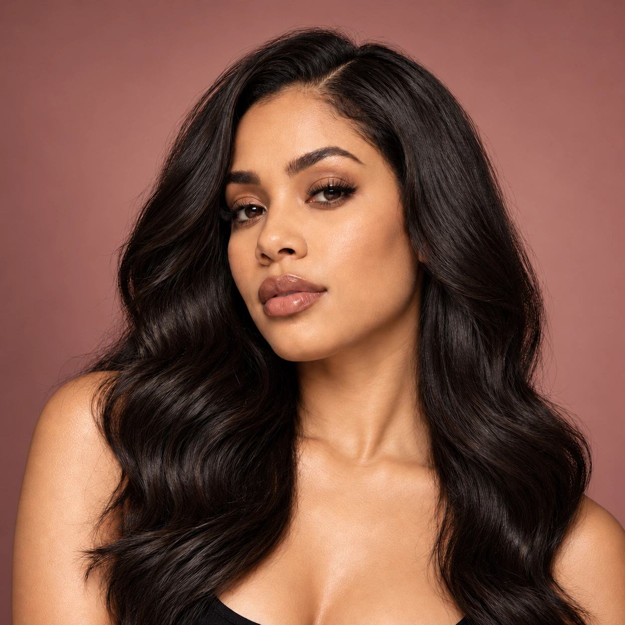 Glam Waves hair look